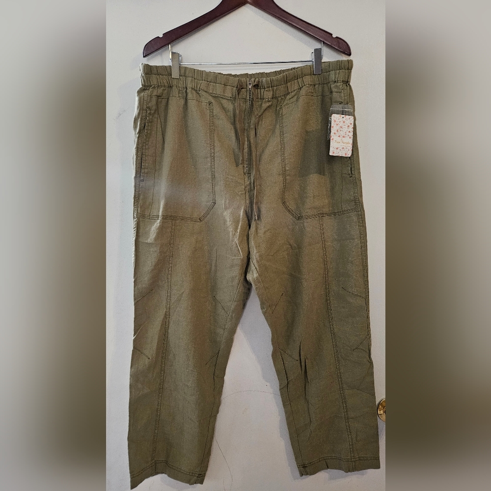 Free People Khaki Cargo Pants